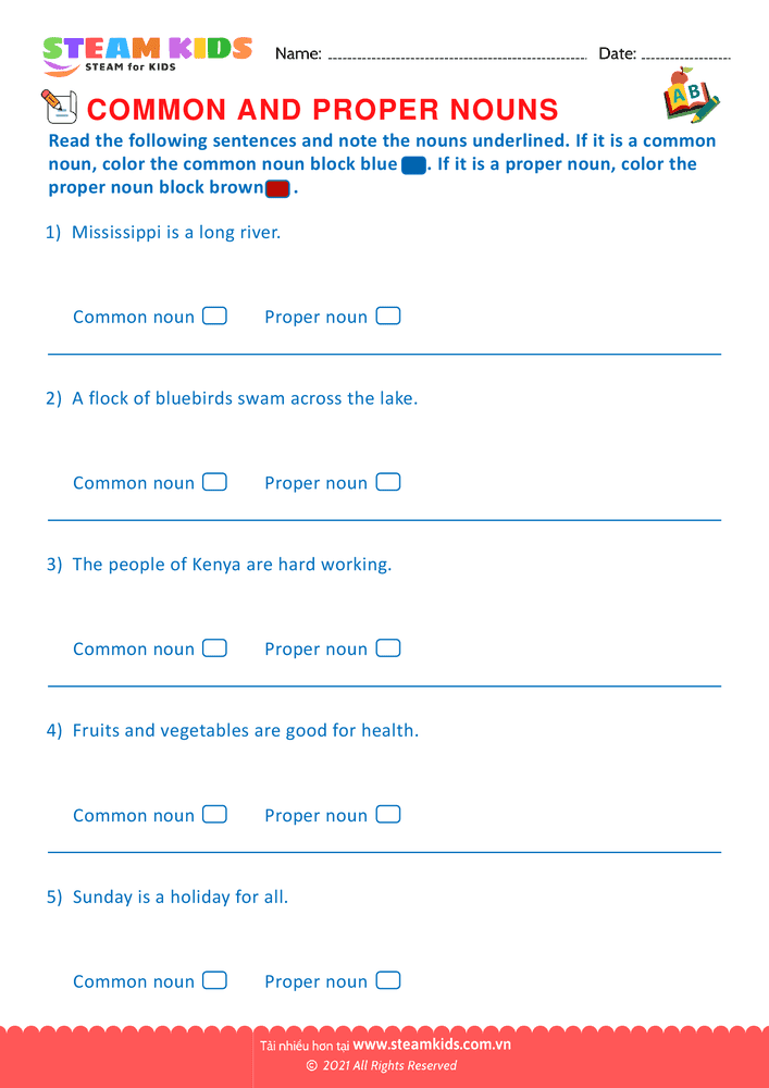 Proper and Common Nouns - B12