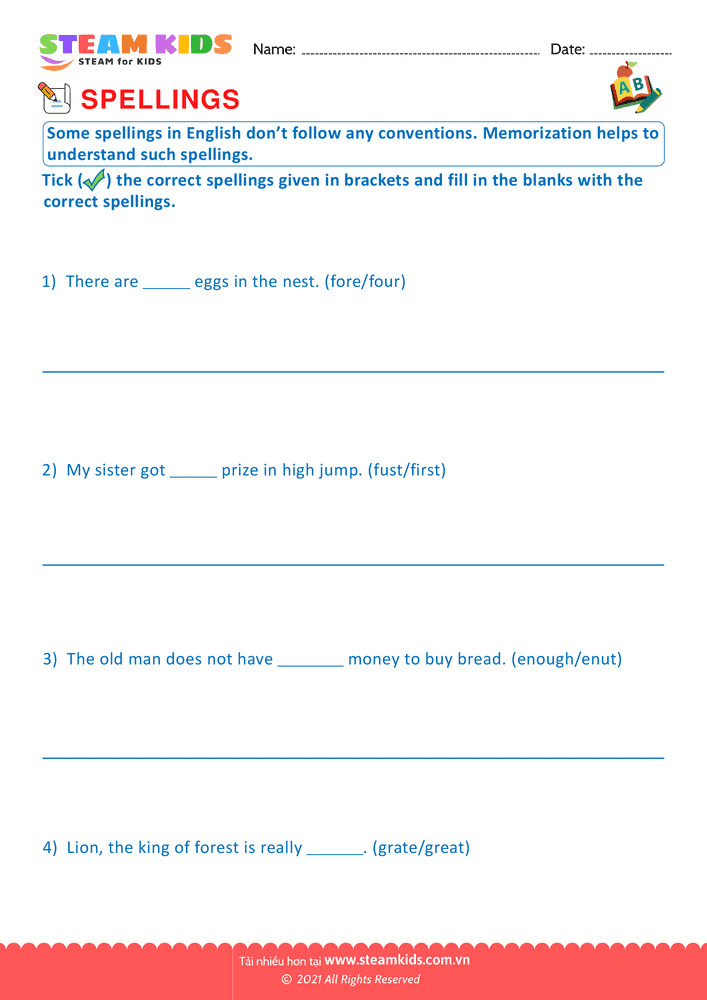 Irregular spellings - B14