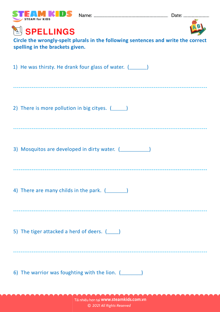 Plurals & Verb Forms - B17 Plurals & Verb Forms Lớp 2