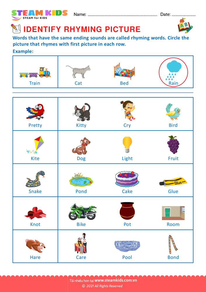 Identify Rhuming picture - B11