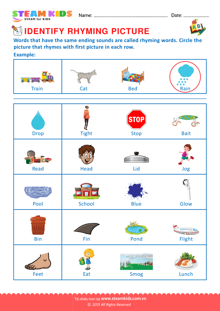 Identify Rhuming picture - B11