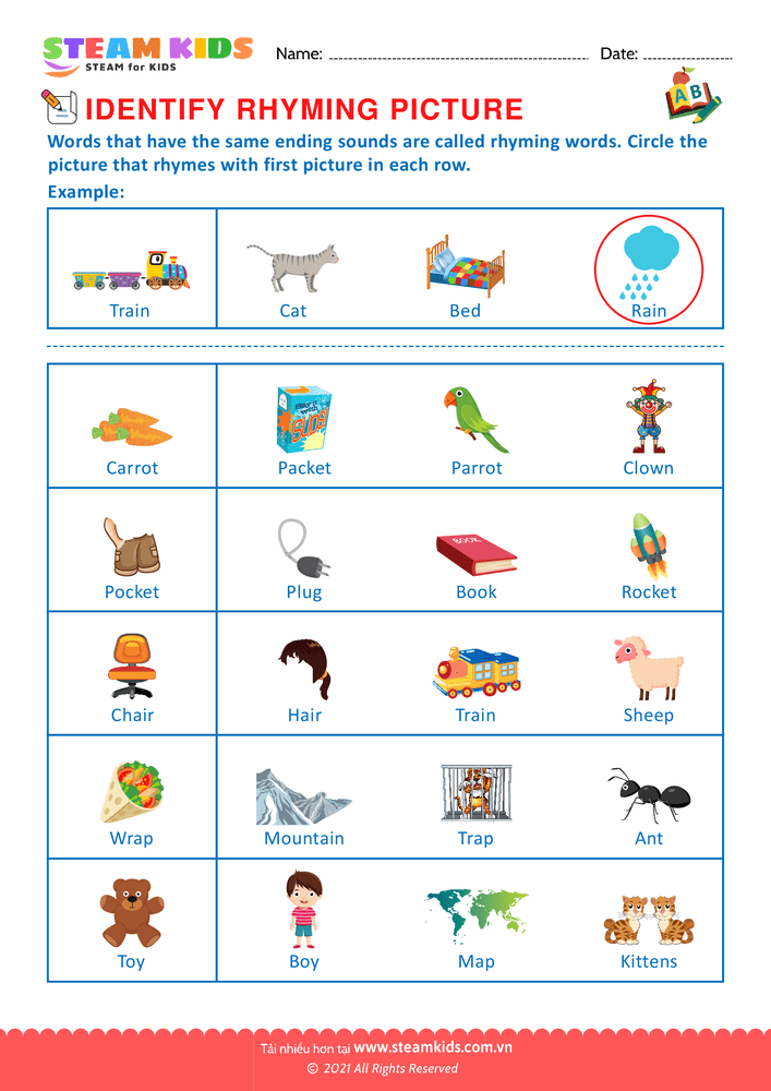 Identify Rhuming picture - B23