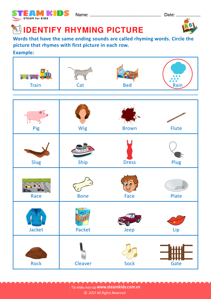 Identify Rhuming picture - B23