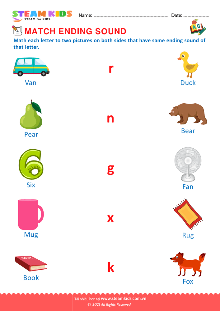 Match Alphabet Animals a to o