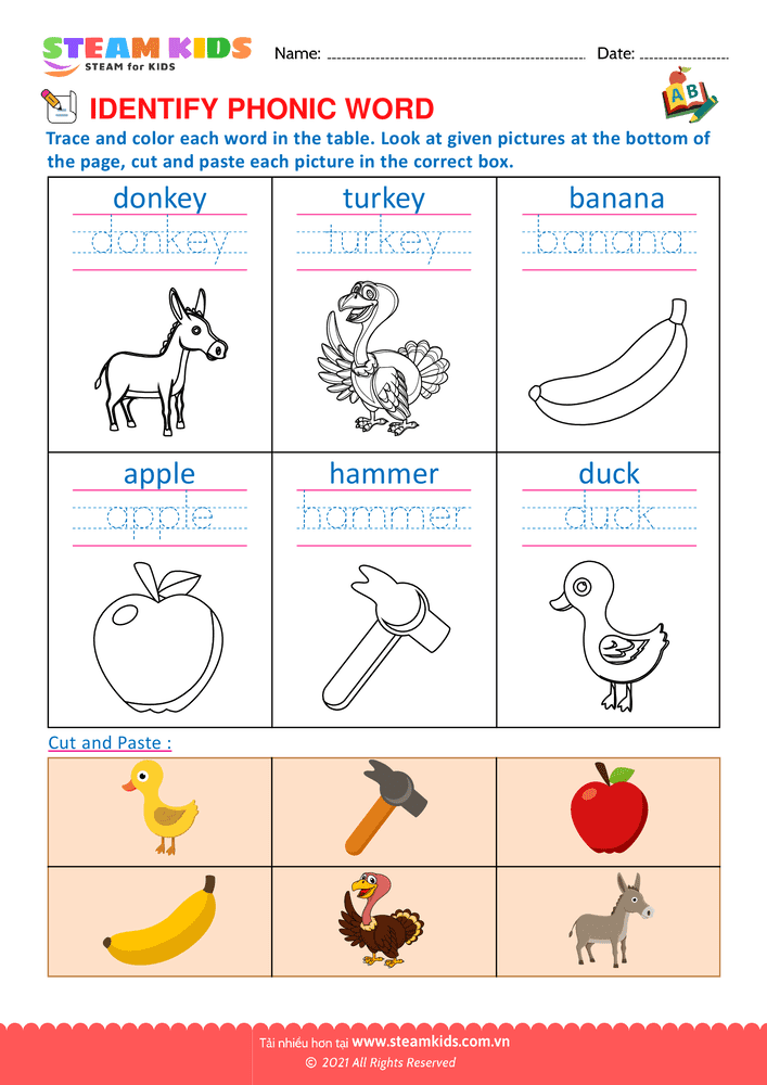 Identify phonic word - B18 Identify phonic word 4-6 tuổi