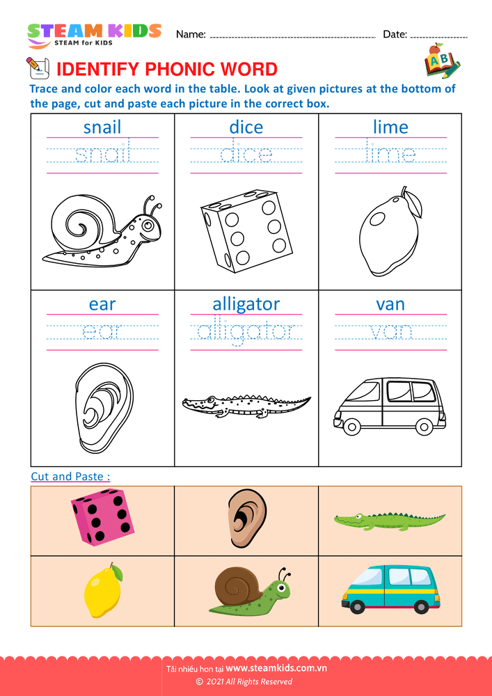 Identify phonic word - B18 Identify phonic word 4-6 tuổi