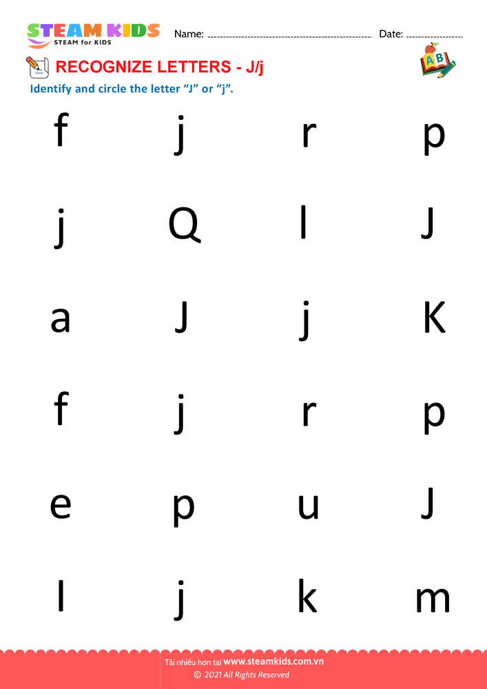 Find and Color letter M/m
