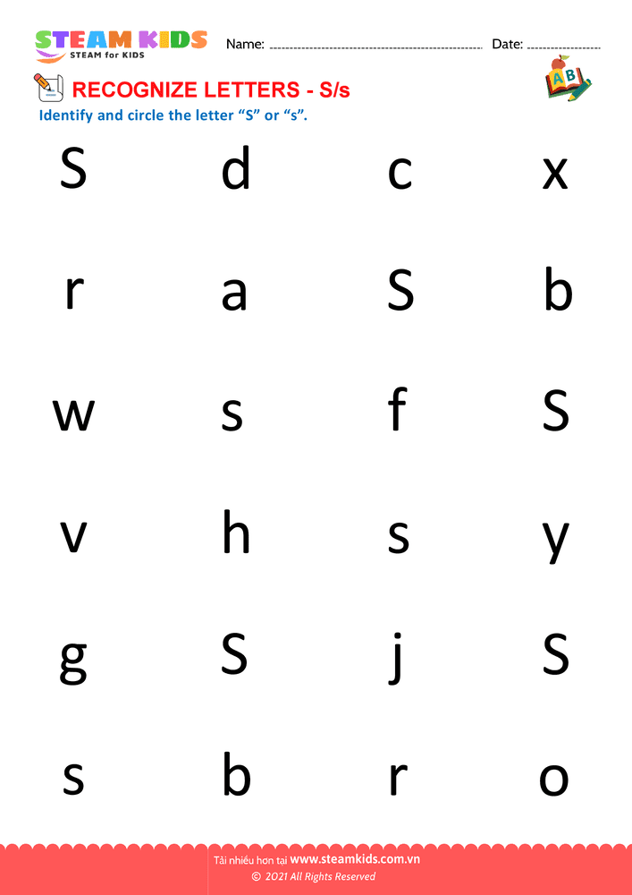 Find and Color letter M/m