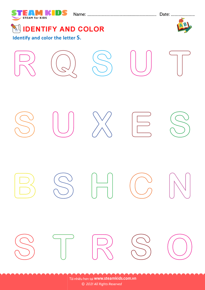 Find and Color letter W/w