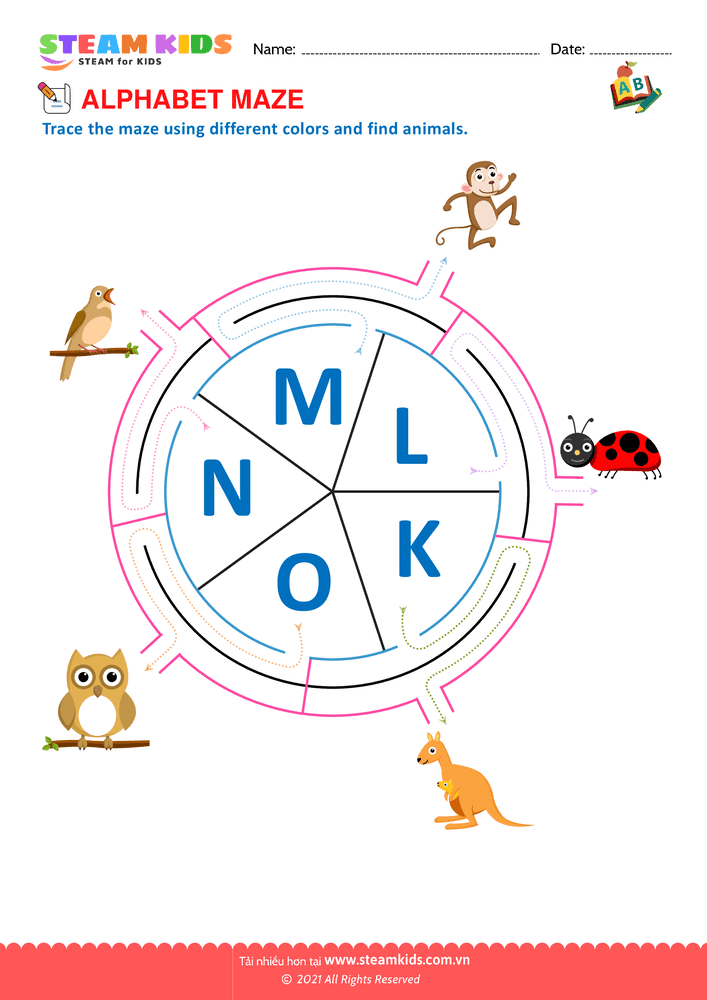 Alphabet Maze - B30 Alphabet Maze 2-4 tuổi