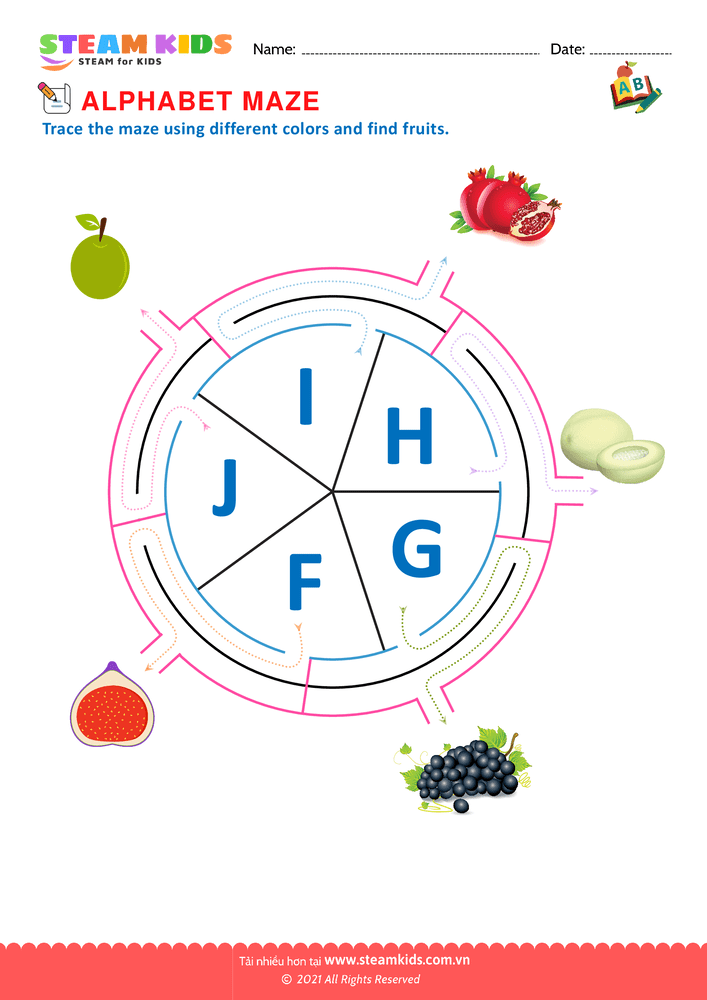 Alphabet Maze - B30 Alphabet Maze 2-4 tuổi