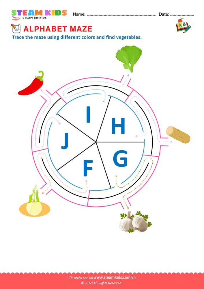 Alphabet Maze - B30 Alphabet Maze 2-4 tuổi