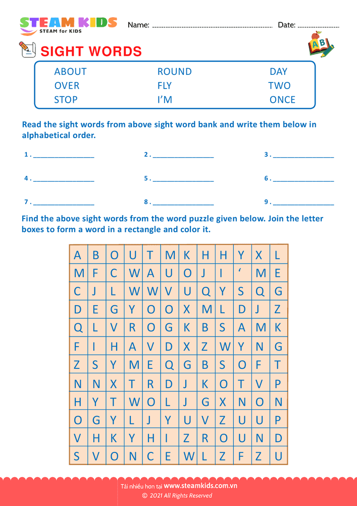 Sight Words - B44