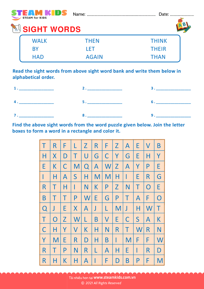 Sight Words - B10