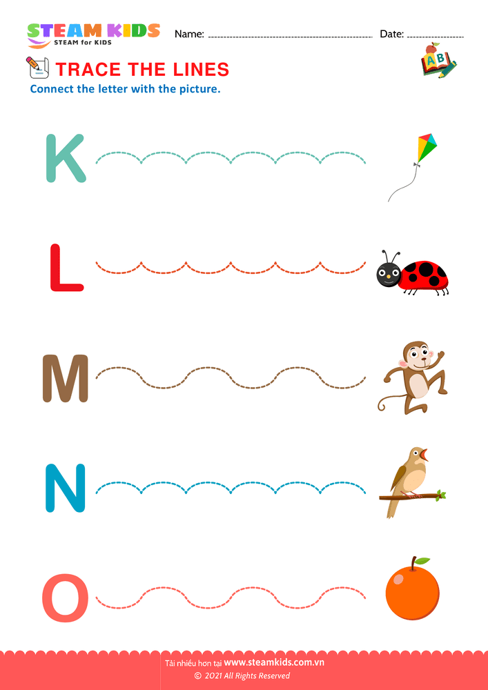 Trace the Lines - B10 Trace the Lines 2-4 tuổi