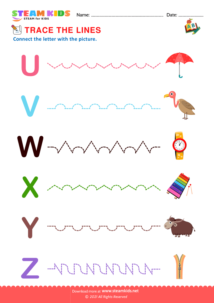 Trace the Lines - B10 Trace the Lines 2-4 tuổi