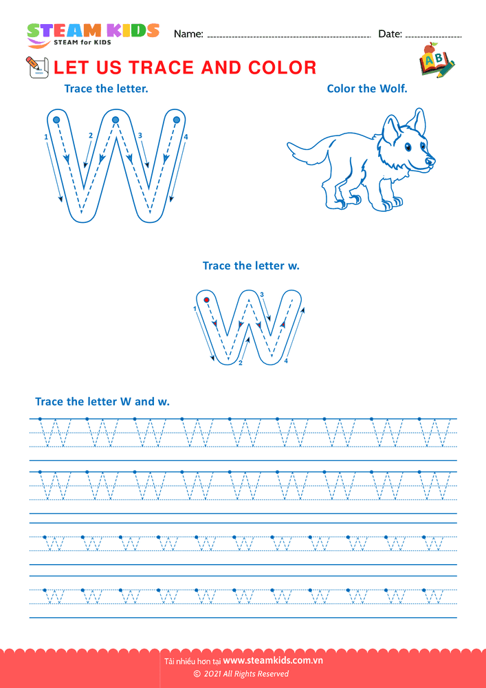 Trace and Color - B24 Trace and Color 4-6 tuổi