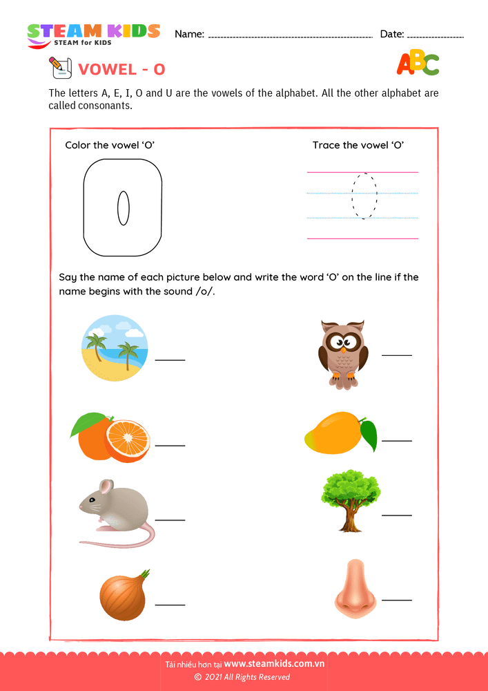 Trace and write - B15 Trace and write 4-6 tuổi