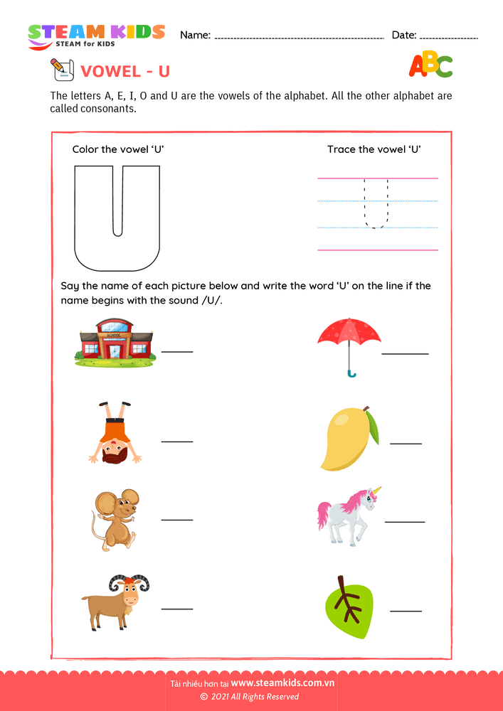 Trace and write - B15 Trace and write 4-6 tuổi