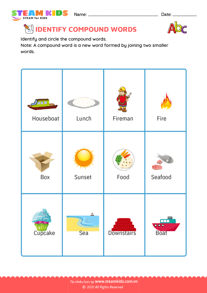 Find Compound words - B12