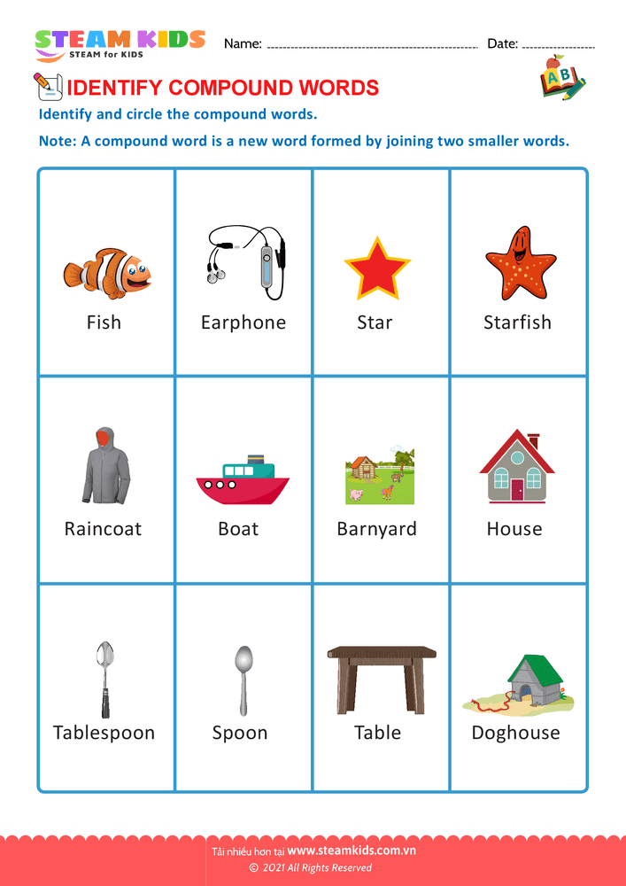 Find Compound words - B12