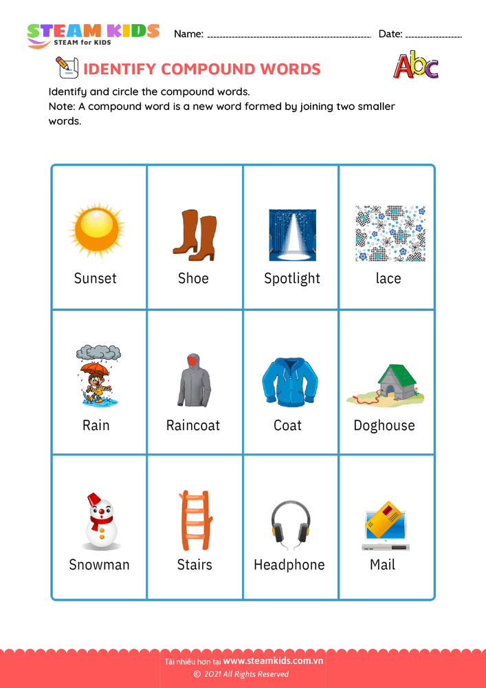 Find Compound words - B12