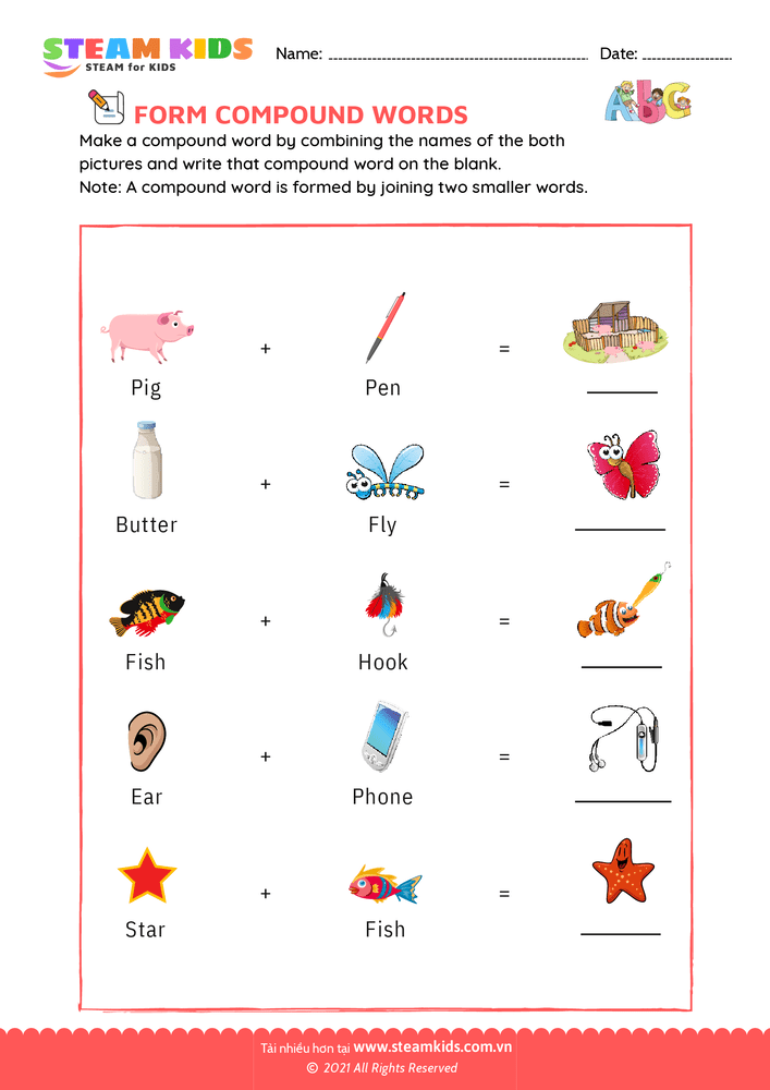 Form Compound Words - B21