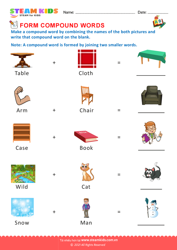 Form Compound Words - B21 Compound Words