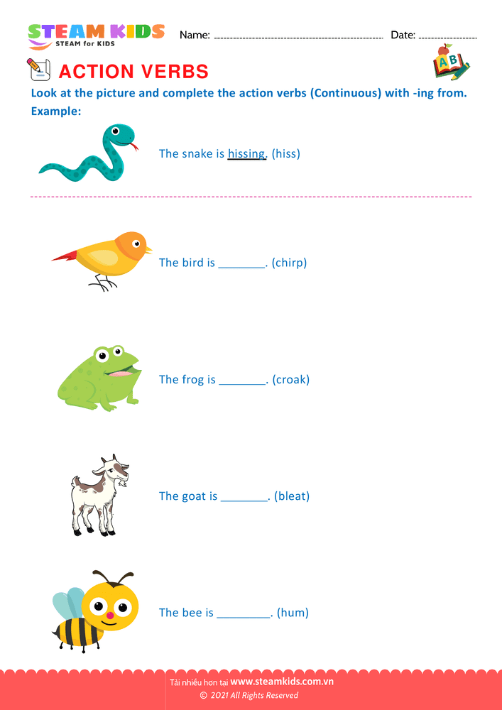 Action verbs - B4