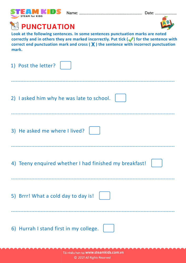 Indentify the sentence type - B1