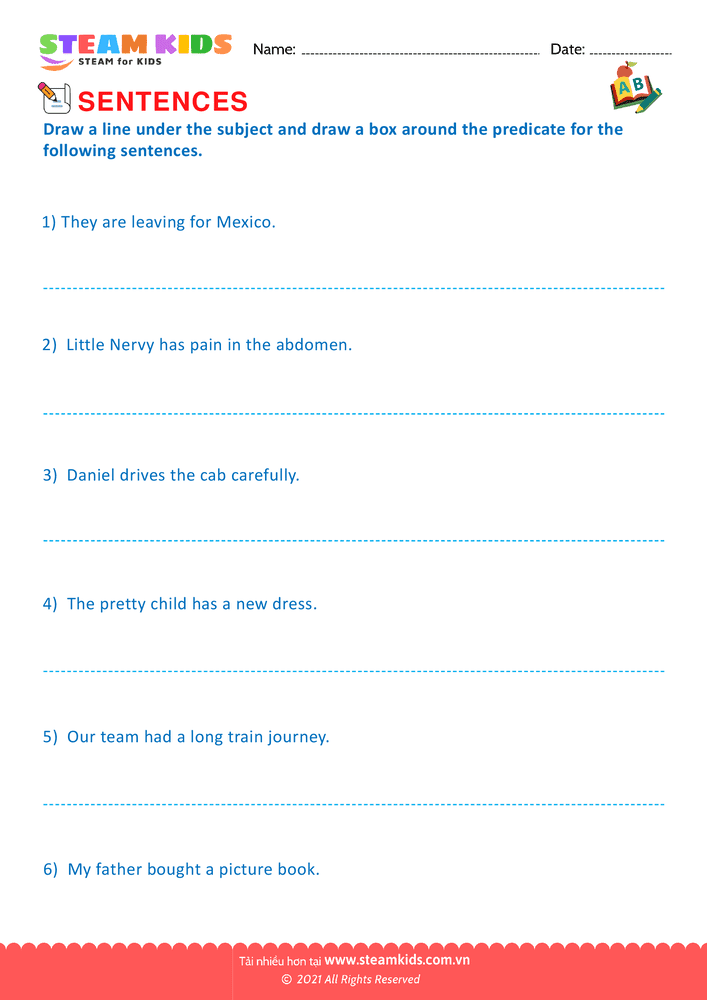 Subject & Predicate - B14 Subject & Predicate Lớp 2