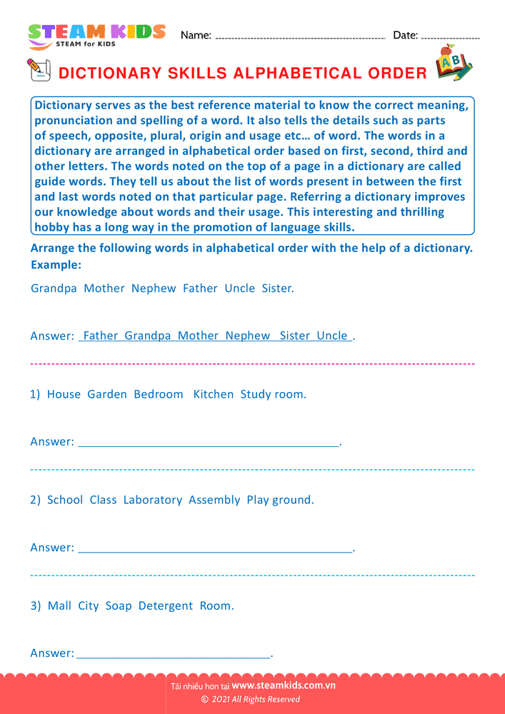 Dictionary Skills - B8