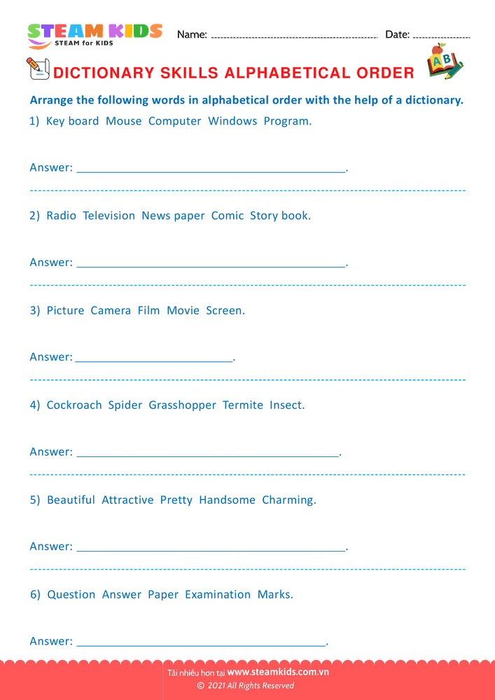 Dictionary Skills - B8