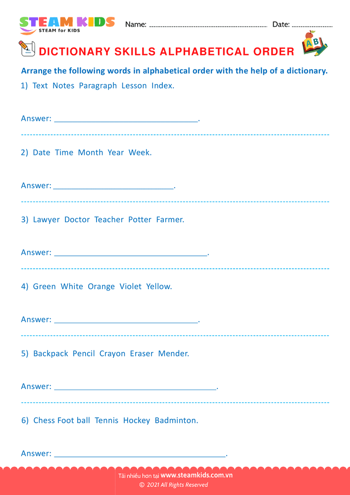 Dictionary Skills - B20