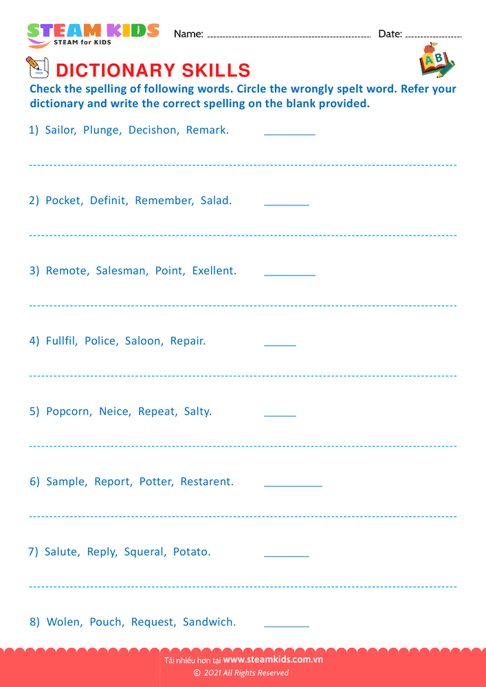 Dictionary Skills - B20