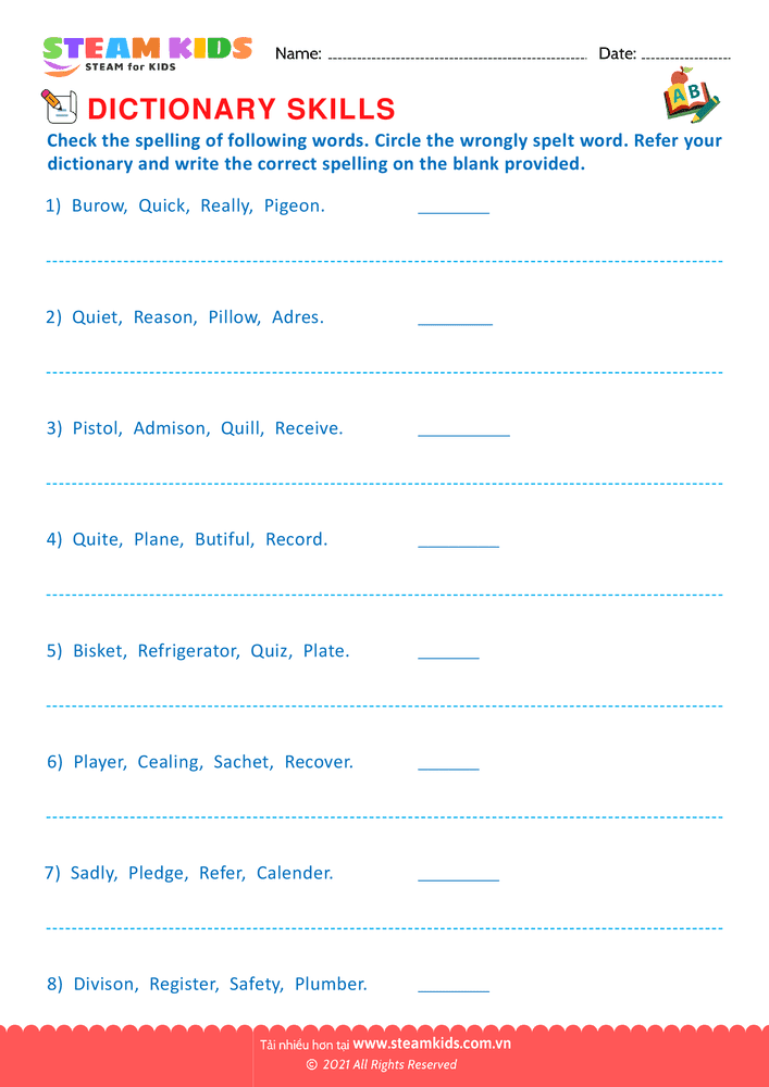 Dictionary Skills - B32 Dictionary Skills Lớp 2
