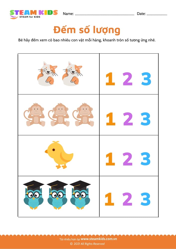 Nhận biết số - B13