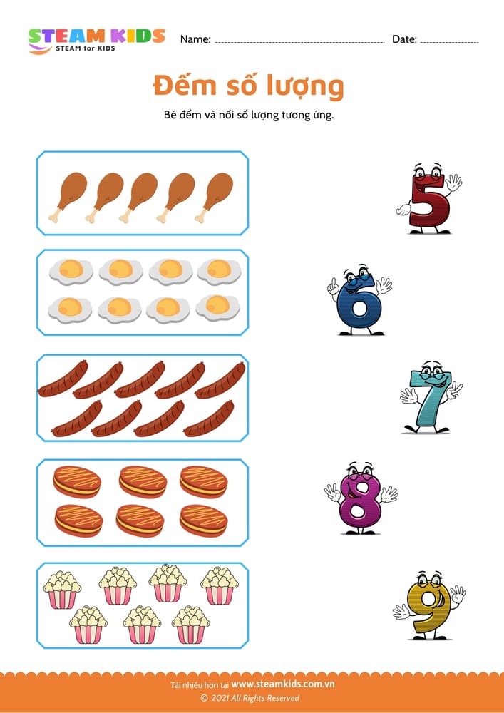 Đếm và tô màu - B2