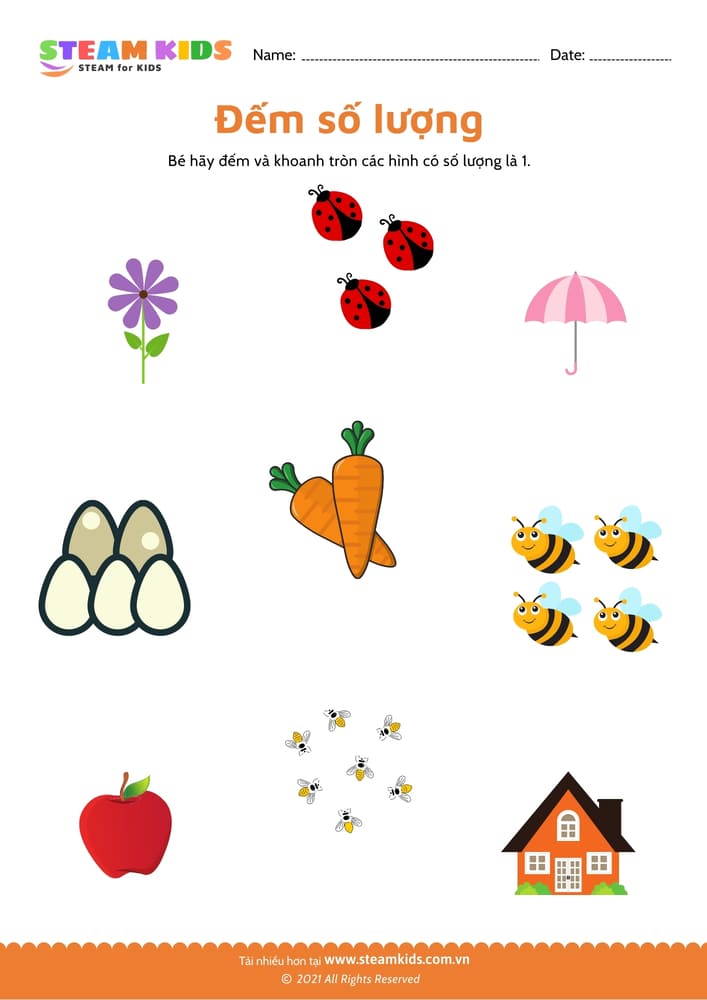 Đếm và viết số - B20