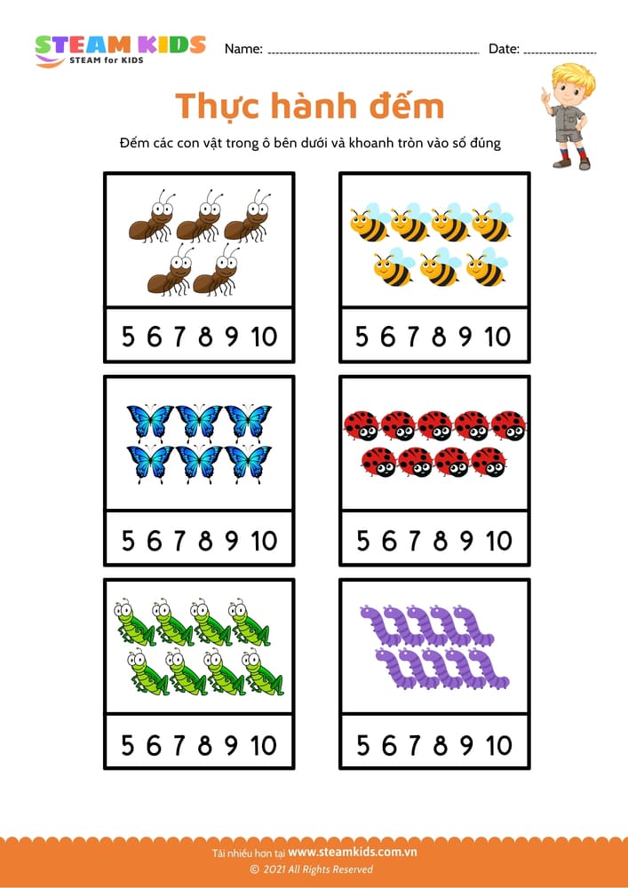 Đếm phạm vi 10 - B2