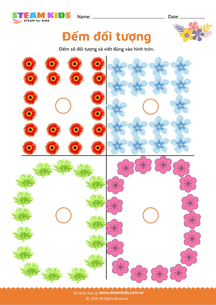 Đếm và nối - B1