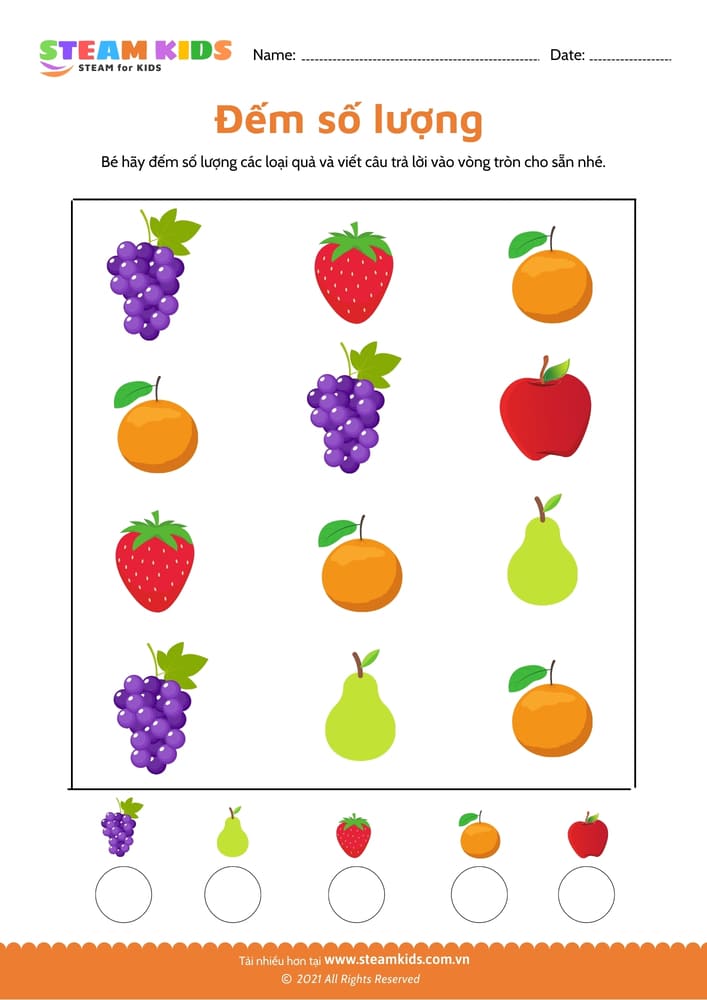 Đếm và tô màu - B2