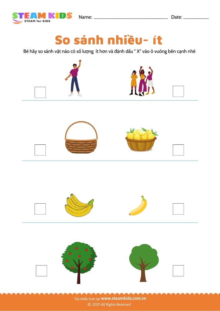 So sánh nhiều - ít - B14