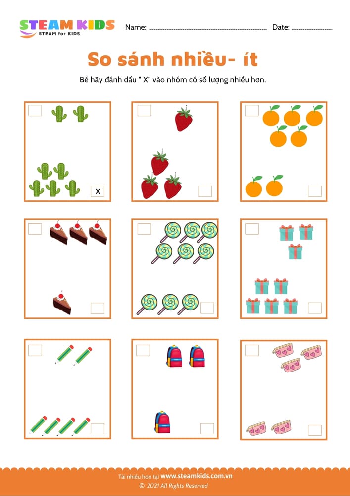 So sánh nhiều - ít - B14