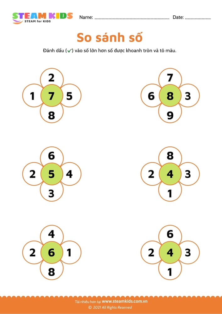 Đếm và so sánh >