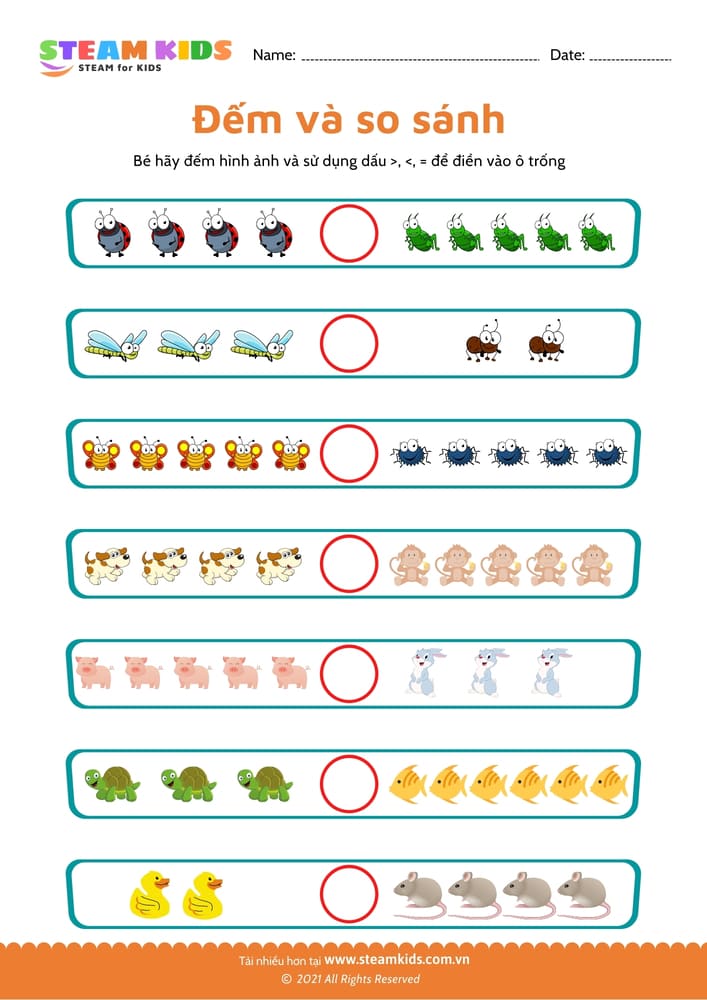Đếm và so sánh >