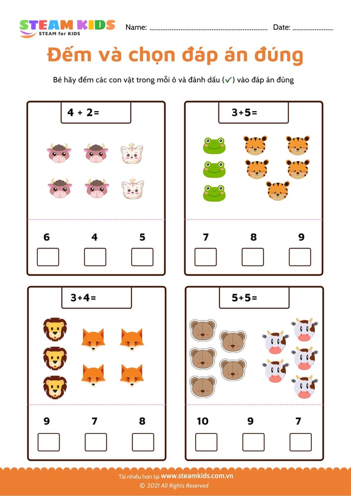 Đếm và viết số - B10