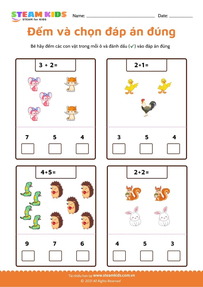 Sắp xếp số theo thứ tự - B7