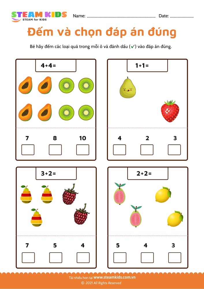 Sắp xếp số theo thứ tự - B7