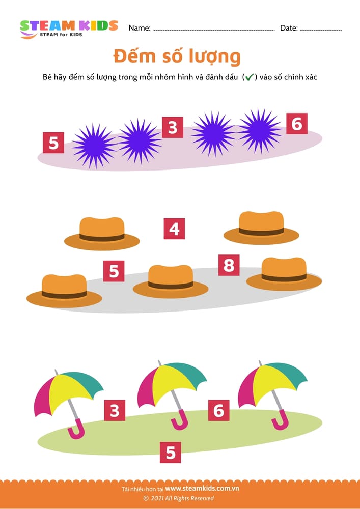 Đếm và viết số - B20